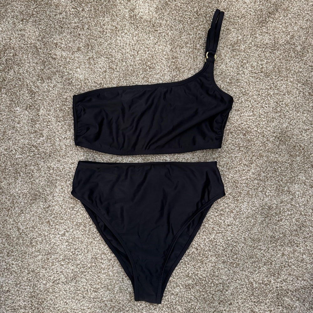 Koraru one shoulder, high waisted bikini set